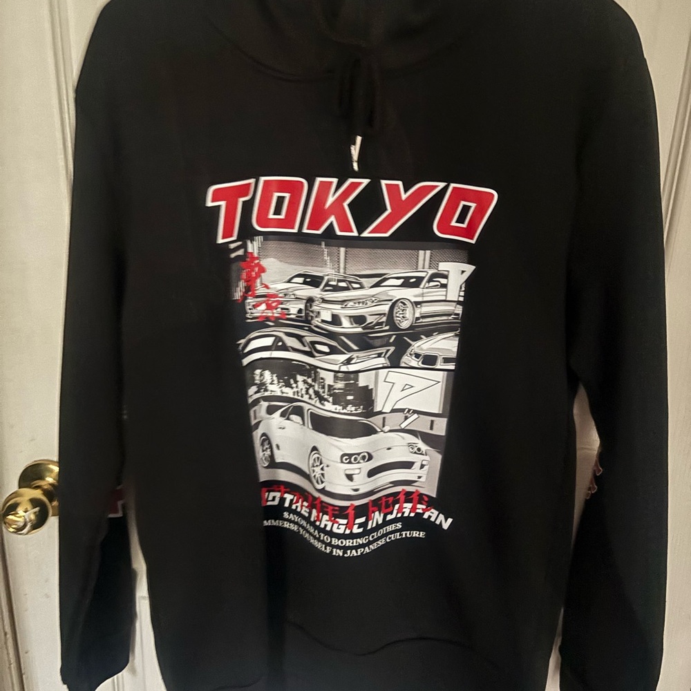 Black Tokyo Car Hoodie